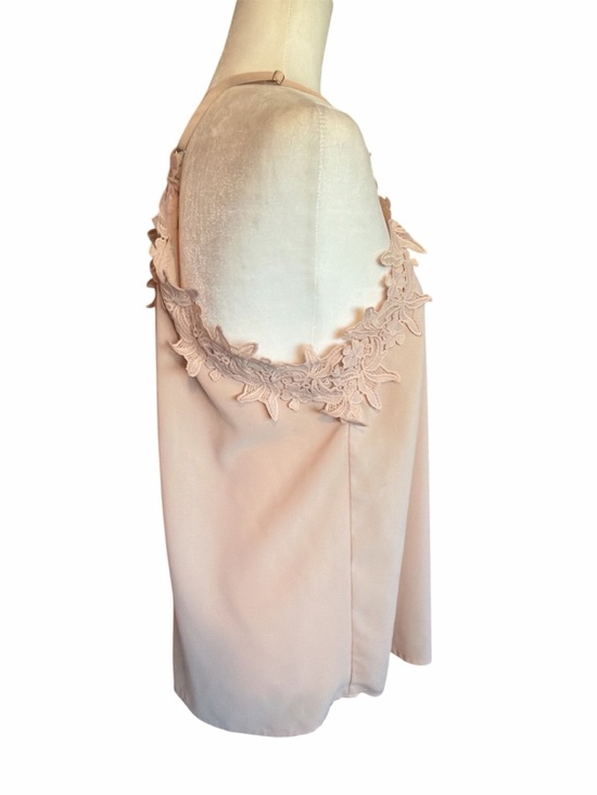 BiBi Floral Lace Trim Spaghetti-Strap Camisole - Nude - Picture 3 of 7